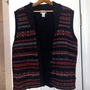 Pendleton Men's Dark Multicolor Cardigan Vest